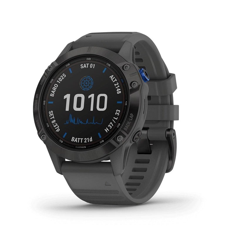 Garmin Fenix 6 Pro Solar Premium Multisport Fitness GPS Smartwatch- black