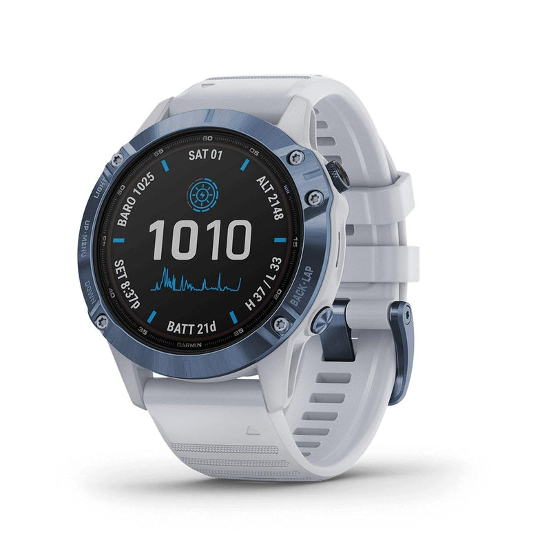 Garmin Fenix 6 Pro Solar Premium Multisport Fitness GPS Smartwatch-white