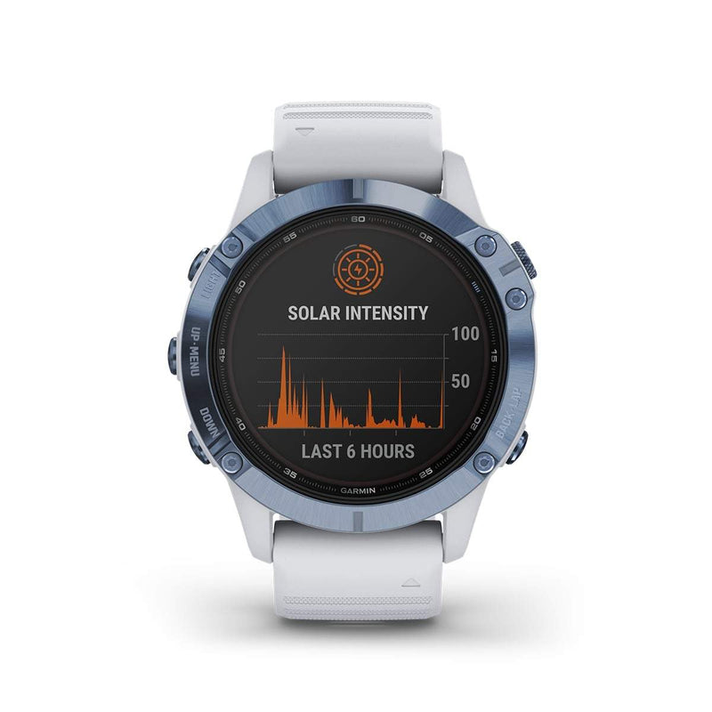 Garmin Fenix 6 Pro Solar Premium Multisport Fitness GPS Smartwatch-white