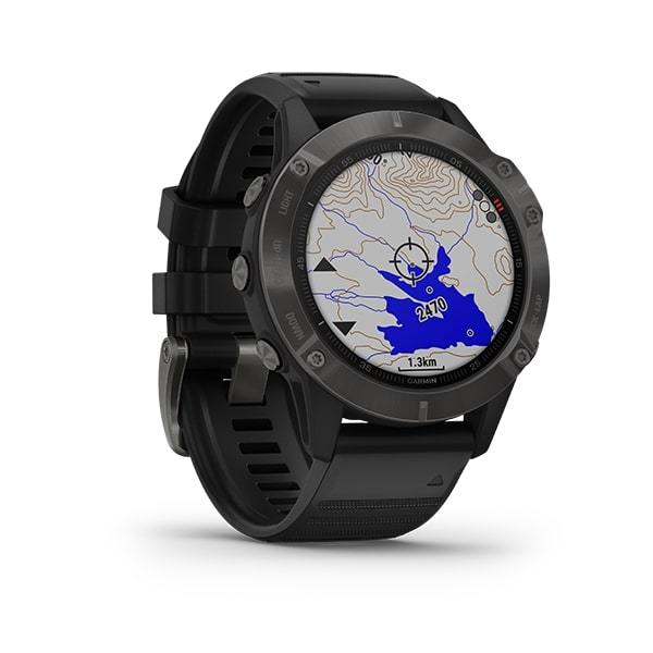Garmin Fenix 6 Sapphire Premium Multisport Fitness GPS Smartwatch-black