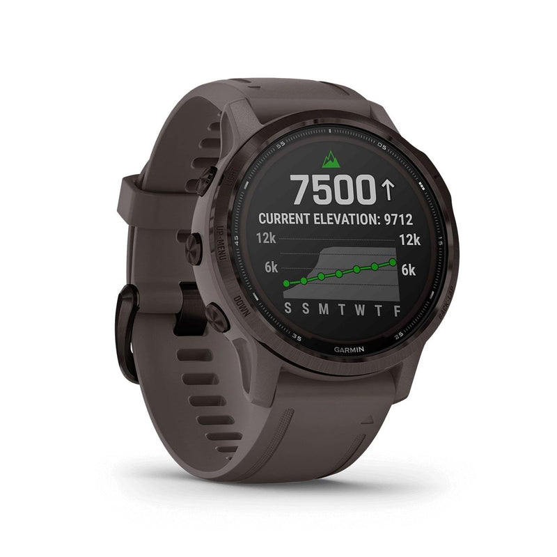 Garmin Fenix 6S Pro Solar Black Premium Multisport Fitness GPS Smartwatch-grey