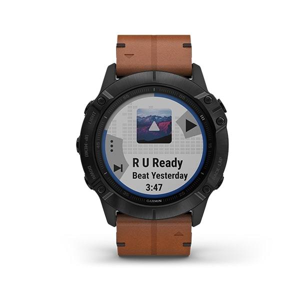 Garmin Fenix 6X Sapphire Premium Multisport Fitness GPS Smartwatch-brown