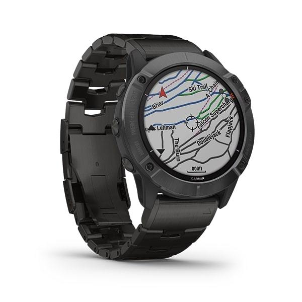 Garmin Fenix 6X Pro Solar Premium Multisport Fitness GPS Smartwatch- steel black
