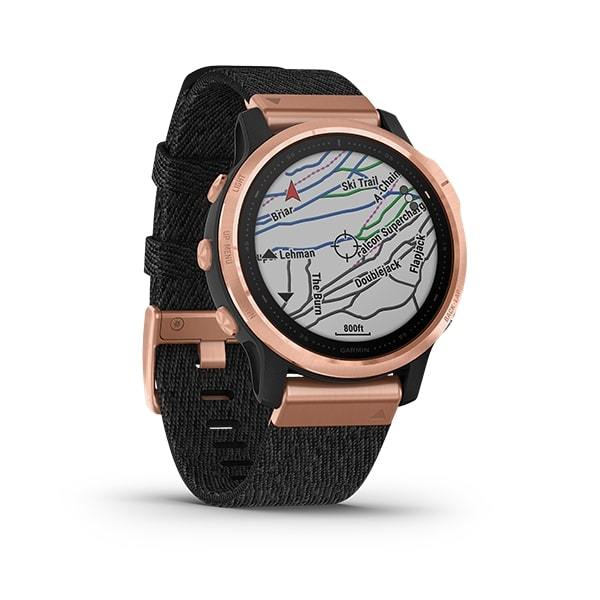 Garmin Fenix 6S Sapphire Premium Multisport Fitness GPS Smartwatch-rose gold black