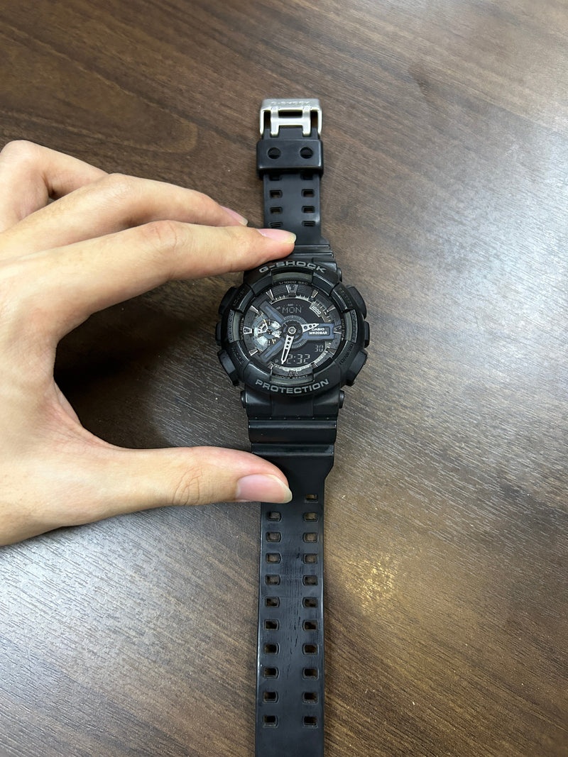 [Pre-Owned] Casio G-Shock GA-110-1B All Black Analog-Digital Men Watch