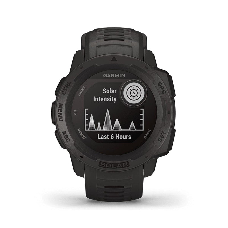 Garmin Instinct Solar High Endurance Rugged Outdoor GPS Smartwatch- Graphite