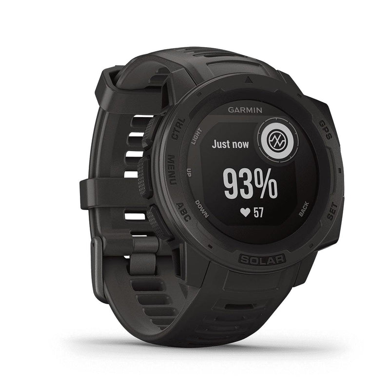 Garmin Instinct Solar High Endurance Rugged Outdoor GPS Smartwatch- Graphite