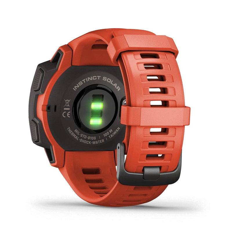 Garmin Instinct Solar High Endurance Rugged Outdoor GPS Smartwatch- Red