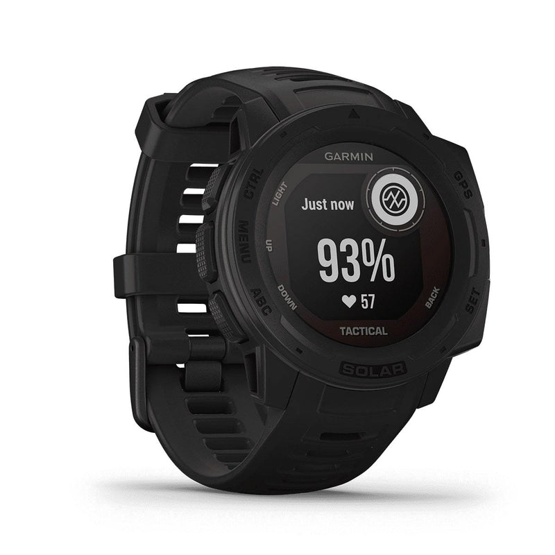 Garmin Instinct Solar - Tactical Edition High Endurance GPS Smartwatch- Black