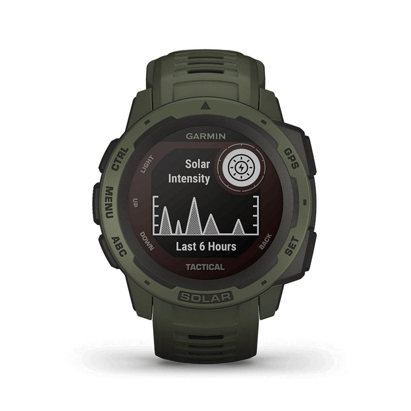 Garmin Instinct Solar - Tactical Edition High Endurance GPS Smartwatch- Moss