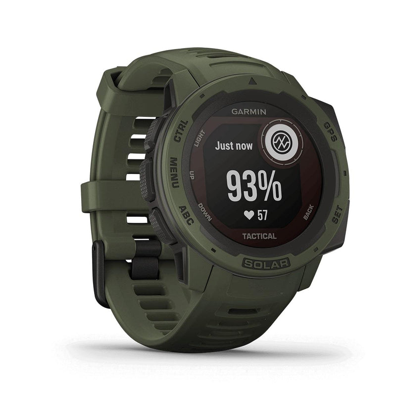 Garmin Instinct Solar - Tactical Edition High Endurance GPS Smartwatch- Moss