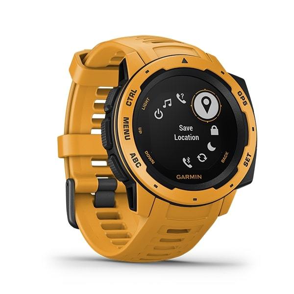 Garmin Instinct - Rugged Outdoor GPS Smartwatch - Yellow