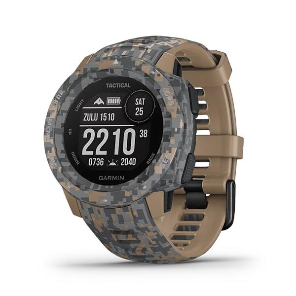 Garmin Instinct Tactical Edition - Rugged Outdoor GPS Smartwatch- Camo tan