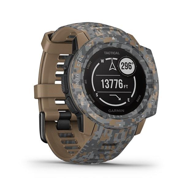 Garmin Instinct Tactical Edition - Rugged Outdoor GPS Smartwatch- Camo tan