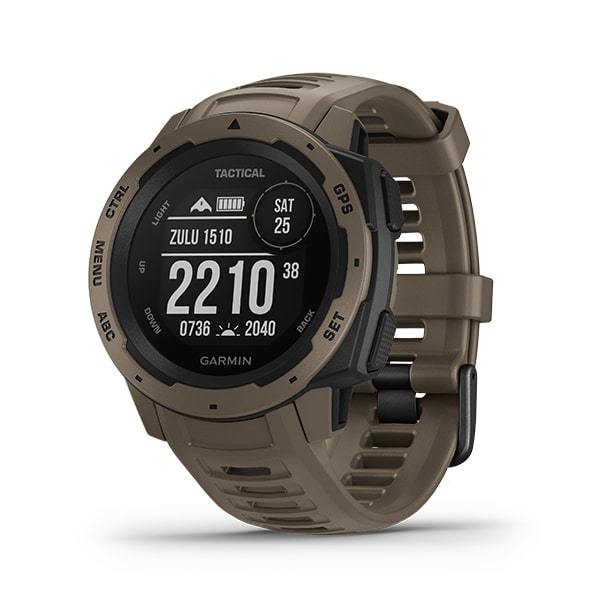 Garmin Instinct Tactical Edition - Rugged Outdoor GPS Smartwatch- Tan