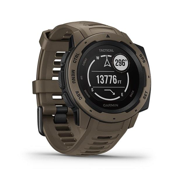 Garmin Instinct Tactical Edition - Rugged Outdoor GPS Smartwatch- Tan
