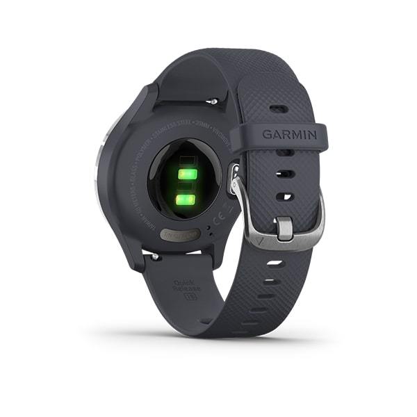 Garmin Vivomove 3S Sapphire Crystal Activity Tracking Smartwatch- Silver Navy